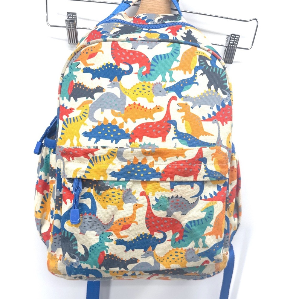 Crate & Kids Kids Backpack Multicolor Dinosaur Print Recycled Travel School Bag